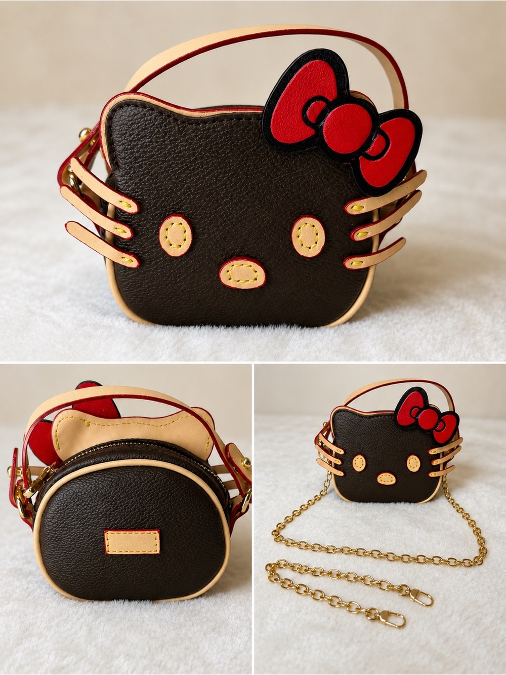 Hello Kitty Brown & Red Crossbody Bag